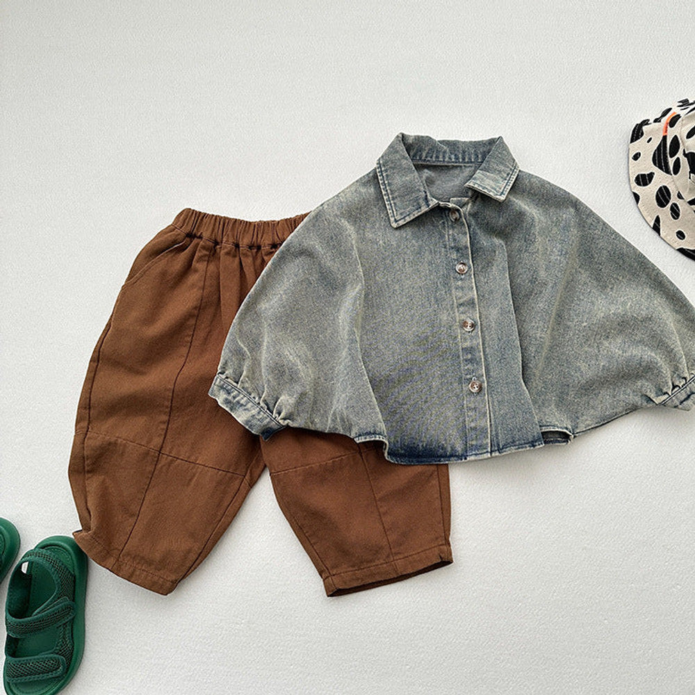 MyKids-USA® Unisex Relaxed Oversized Denim Cardigan Jacket