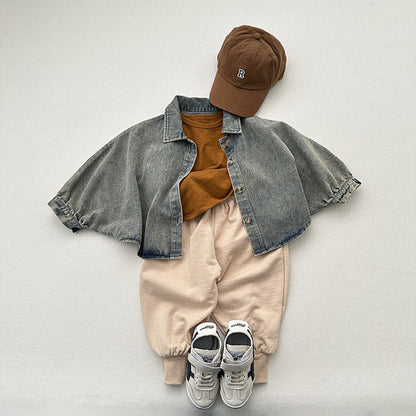 MyKids-USA® Unisex Relaxed Oversized Denim Cardigan Jacket