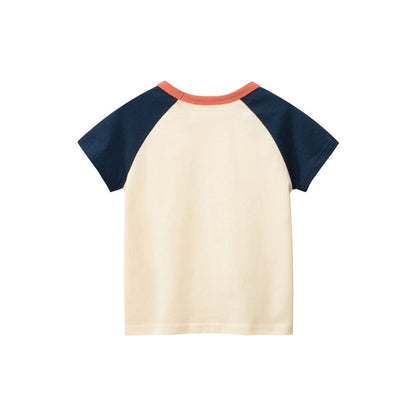 MyKids-USA® Cartoon Print Girls’ T-Shirt In European And American Style