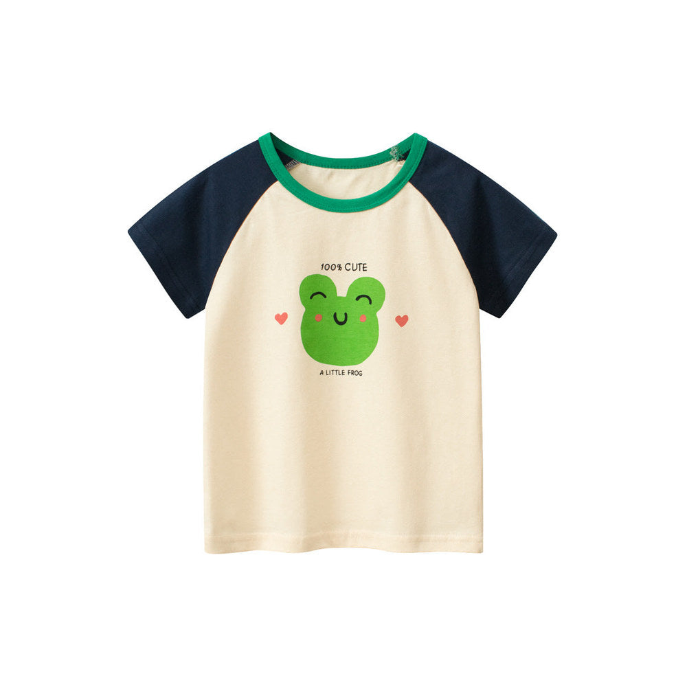 MyKids-USA® Cartoon Print Girls’ T-Shirt In European And American Style