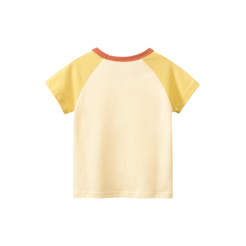 MyKids-USA® Cartoon Print Girls’ T-Shirt In European And American Style