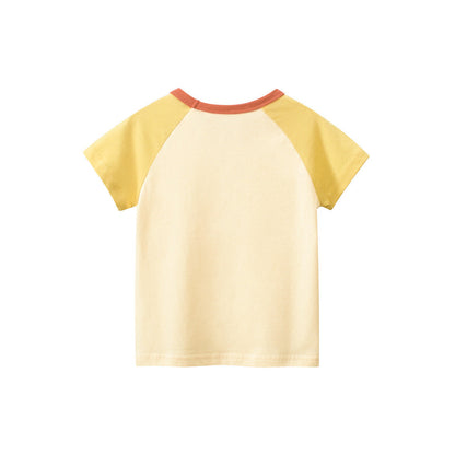 MyKids-USA® Cartoon Print Girls’ T-Shirt In European And American Style