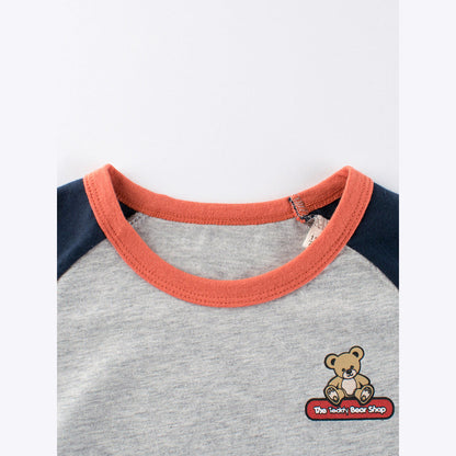 MyKids-USA® Teddy Bear Logo Girls’ T-Shirt In European And American Style