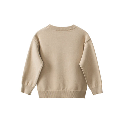 MyKids-USA® Baby Girls Kids Cute Animals Pattern Crew Neck Long Sleeves Knit Sweatshirt