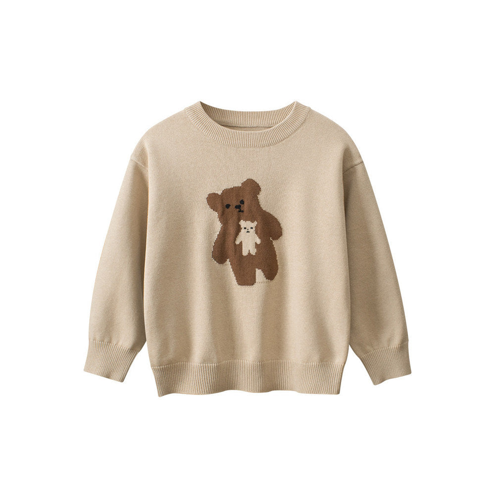 MyKids-USA® Baby Girls Kids Cute Animals Pattern Crew Neck Long Sleeves Knit Sweatshirt