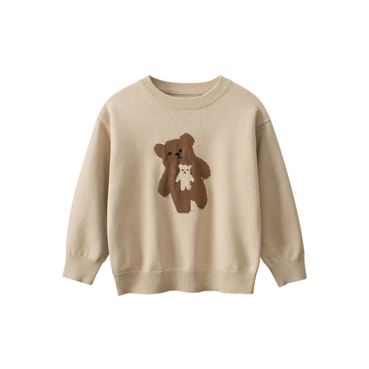 MyKids-USA® Baby Girls Kids Cute Animals Pattern Crew Neck Long Sleeves Knit Sweatshirt