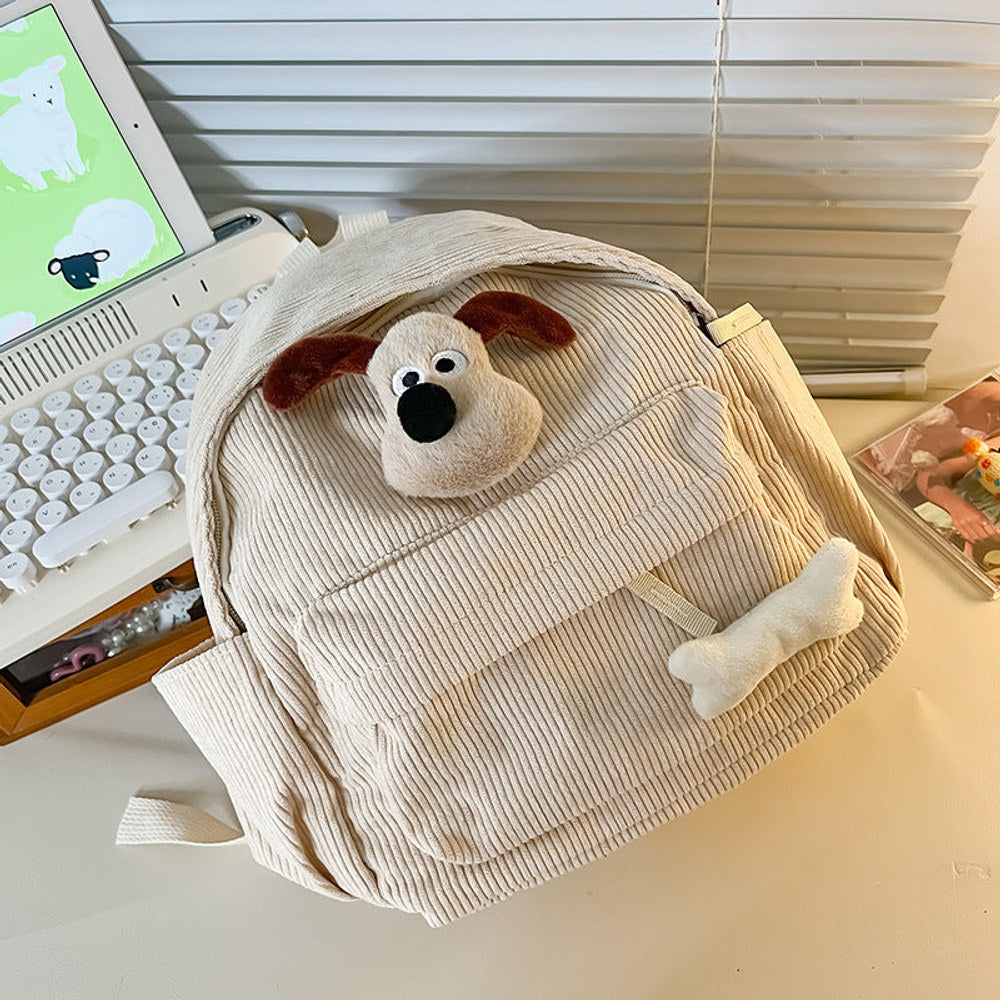 MyKids-USA® Adorable Cartoon Dog Plush Backpack For Kindergarten Kids