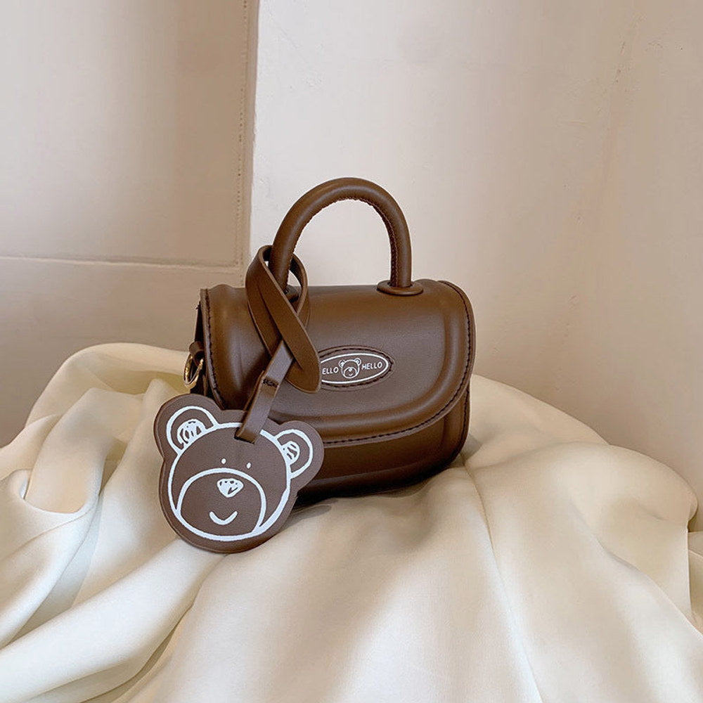 MyKids-USA® Stylish And Versatile Carry-On Girls’ Portable PU Crossbody Handbag