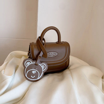 MyKids-USA® Stylish And Versatile Carry-On Girls’ Portable PU Crossbody Handbag
