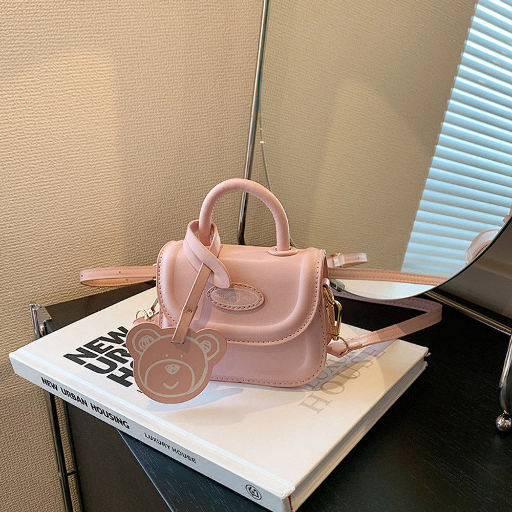 MyKids-USA® Stylish And Versatile Carry-On Girls’ Portable PU Crossbody Handbag