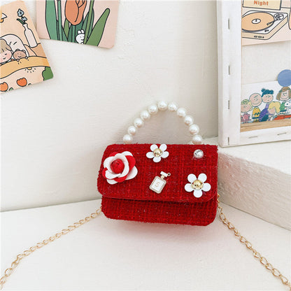 MyKids-USA® Stylish And Versatile Carry-On Girls Portable Red Crossbody Handbag