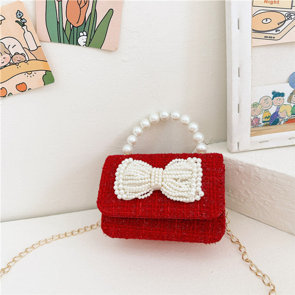 MyKids-USA® Stylish And Versatile Carry-On Girls Portable Red Crossbody Handbag