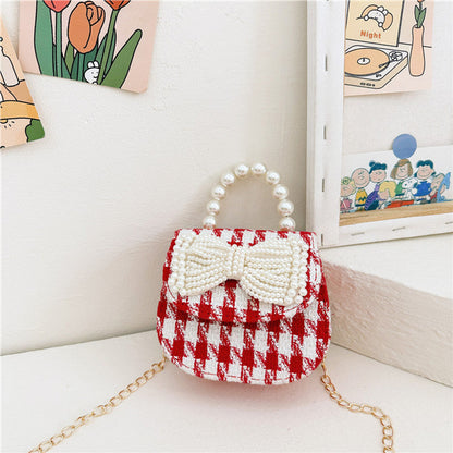 MyKids-USA® Stylish And Versatile Carry-On Girls Portable Red Crossbody Handbag