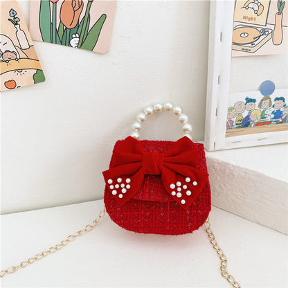MyKids-USA® Stylish And Versatile Carry-On Girls Portable Red Crossbody Handbag