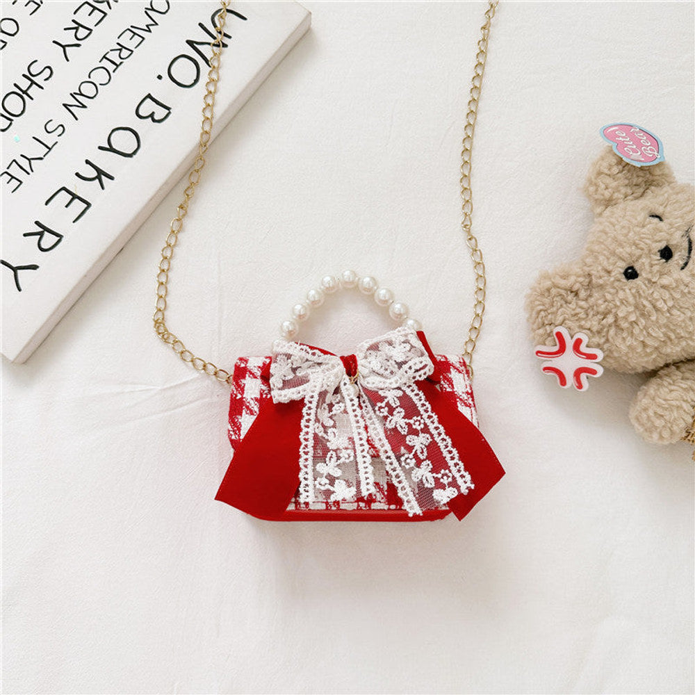 MyKids-USA® Stylish And Versatile Carry-On Girls Portable Red Crossbody Handbag