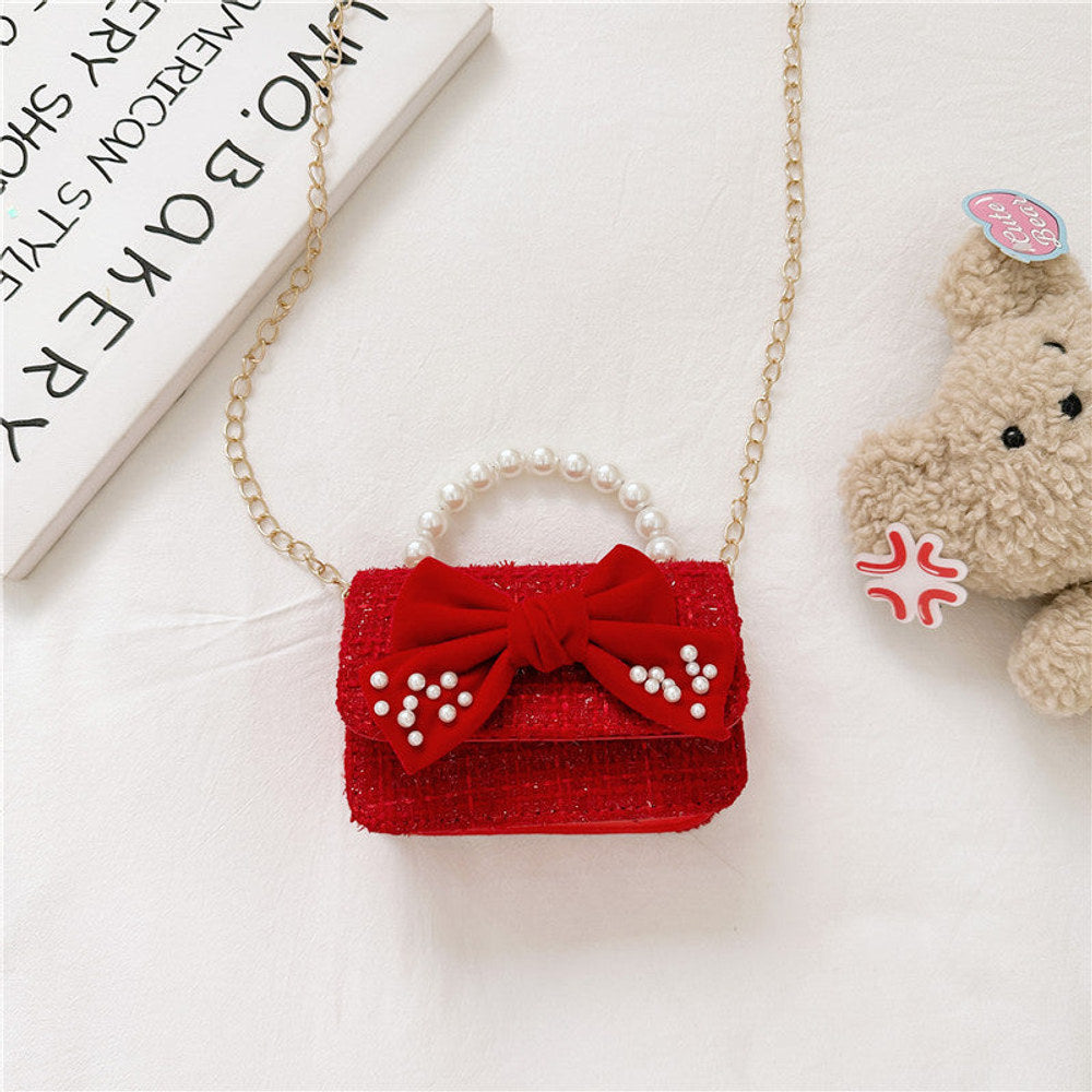 MyKids-USA® Stylish And Versatile Carry-On Girls Portable Red Crossbody Handbag
