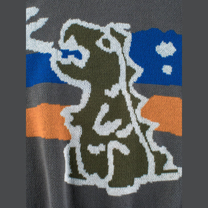 MyKids-USA® Baby Boy Kids Dinosaur Pattern Crew Neck Long Sleeves Knitwear Pullover