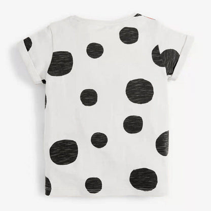 MyKids-USA® Girls’ Bee Pattern Polka Dots T-Shirt In European And American Style