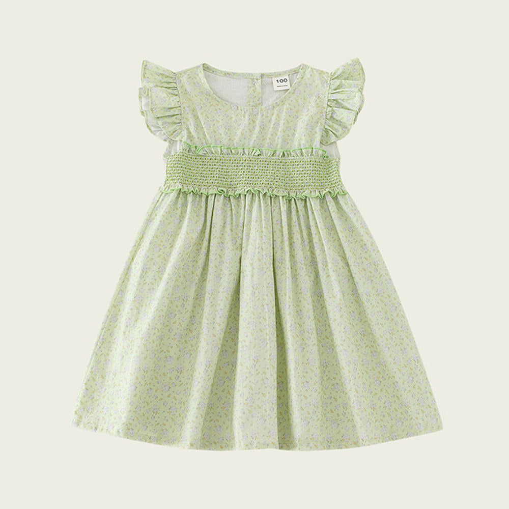 MyKids-USA® Baby Kids Girls Fly Sleeves Floral Print Dress
