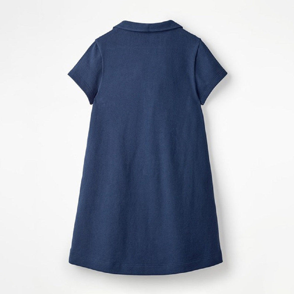 MyKids-USA® Short Sleeves Horse Racing Cartoon Collar Dress