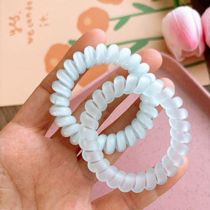 MyKids-USA® Sweet And Refreshing Matte Telephone Cord Style Hair Tie With High Elasticity Set