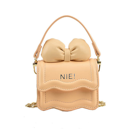 MyKids-USA® Stylish Mini Carry-On Girls’ Portable Big Bow Princess Crossbody Handbag