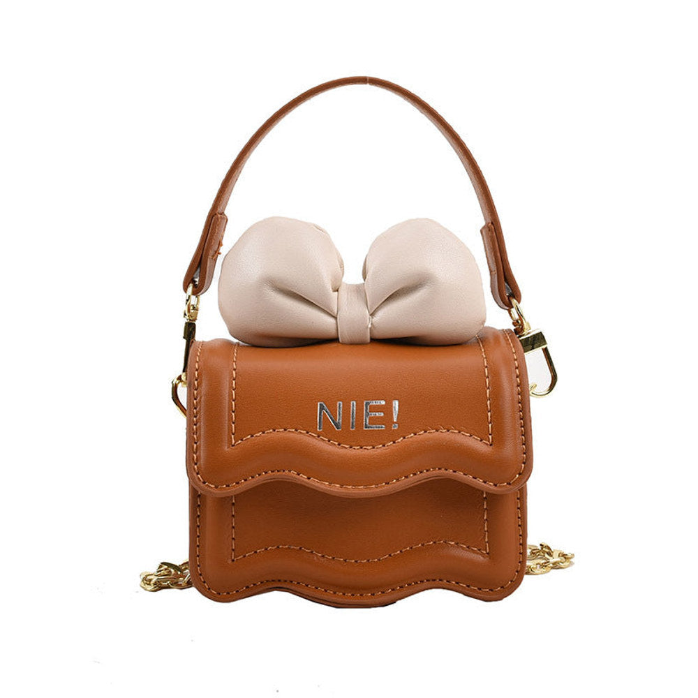 MyKids-USA® Stylish Mini Carry-On Girls’ Portable Big Bow Princess Crossbody Handbag