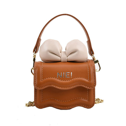 MyKids-USA® Stylish Mini Carry-On Girls’ Portable Big Bow Princess Crossbody Handbag