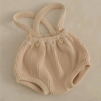 MyKids-USA® Infant Baby Kids Boys And Girls 3-Color Solid Color Simple Strap Overalls