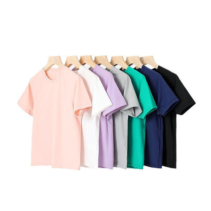 MyKids-USA® Boys And Girls Solid Color Elastic Quick Dry Sportswear T-Shirt In European And American Style