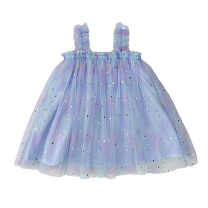 MyKids-USA® Design Kids Girls Elegant Fairy Style Sequin Mesh Sleeveless Dress