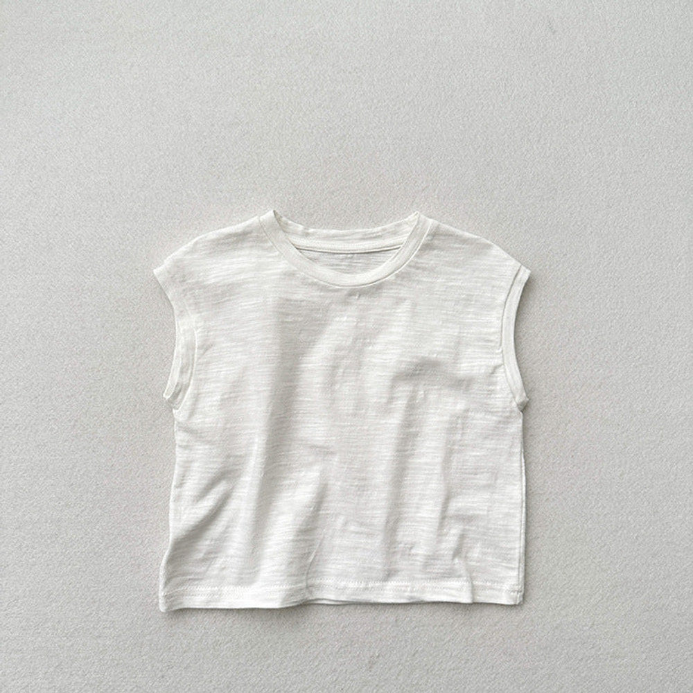 MyKids-USA® Kids Unisex Crew Neck Sleeveless Thin Solid Color Top Vest