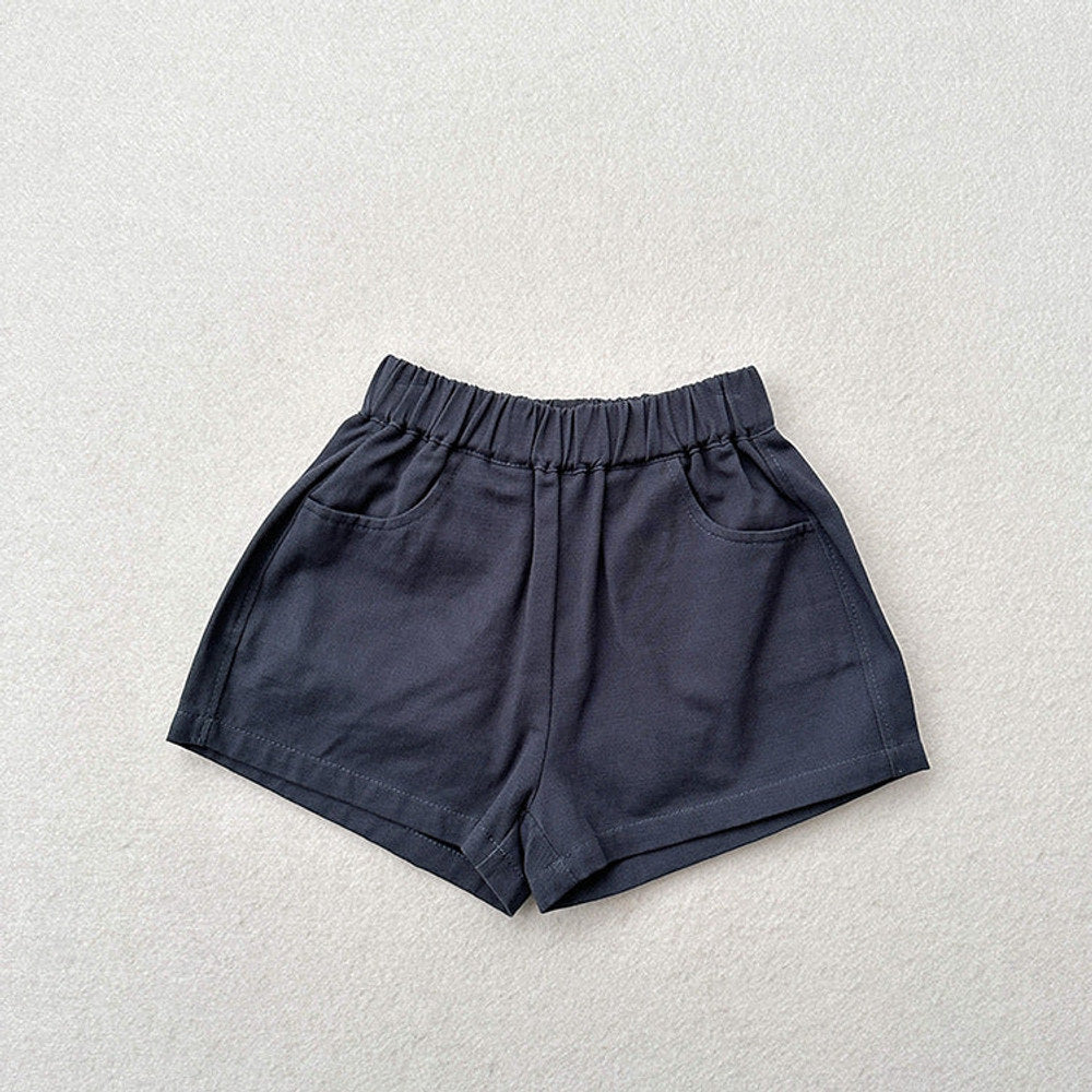 MyKids-USA® Kids Unisex Casual Thin Solid Color Basic Shorts