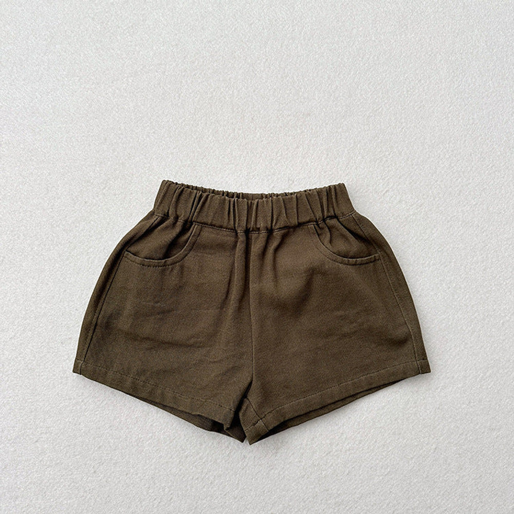 MyKids-USA® Kids Unisex Casual Thin Solid Color Basic Shorts