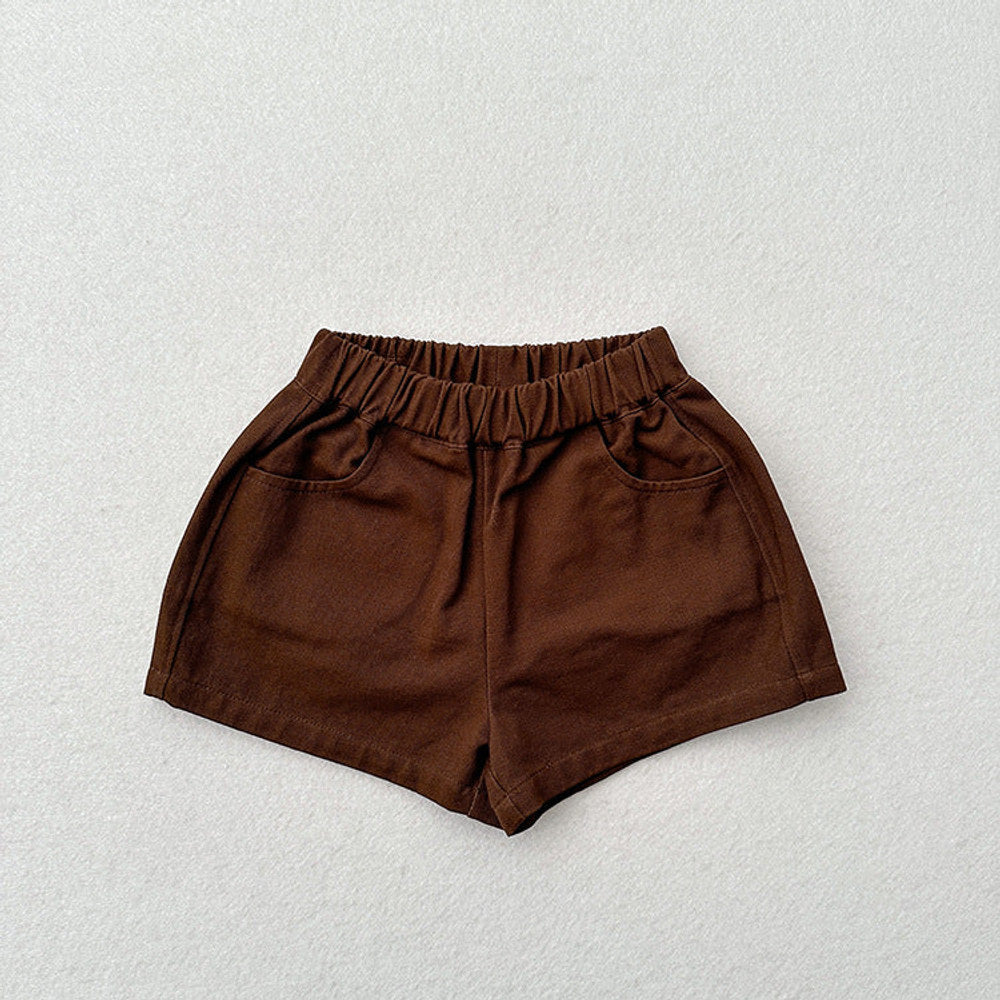 MyKids-USA® Kids Unisex Casual Thin Solid Color Basic Shorts
