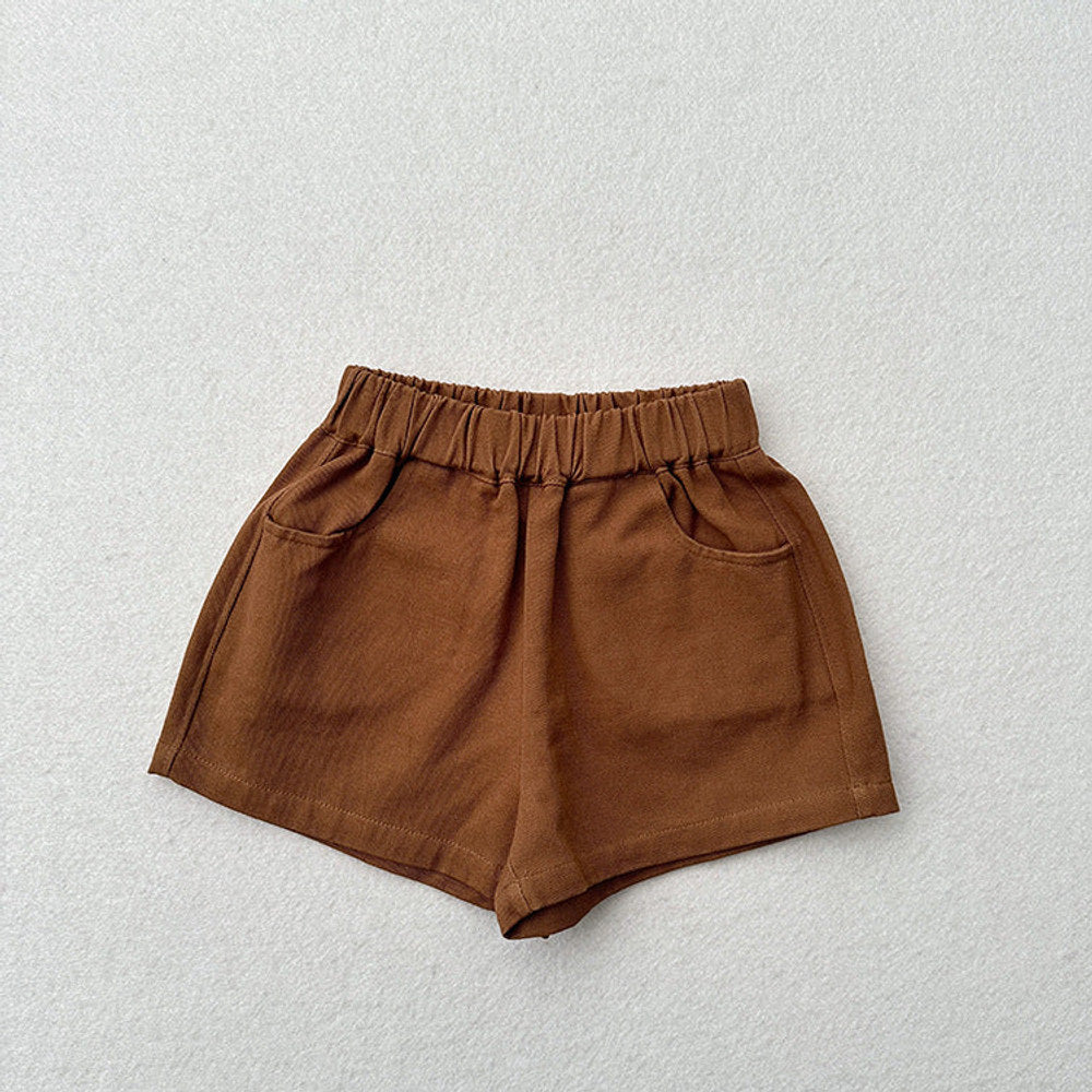 MyKids-USA® Kids Unisex Casual Thin Solid Color Basic Shorts