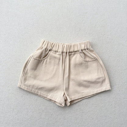 MyKids-USA® Kids Unisex Casual Thin Solid Color Basic Shorts