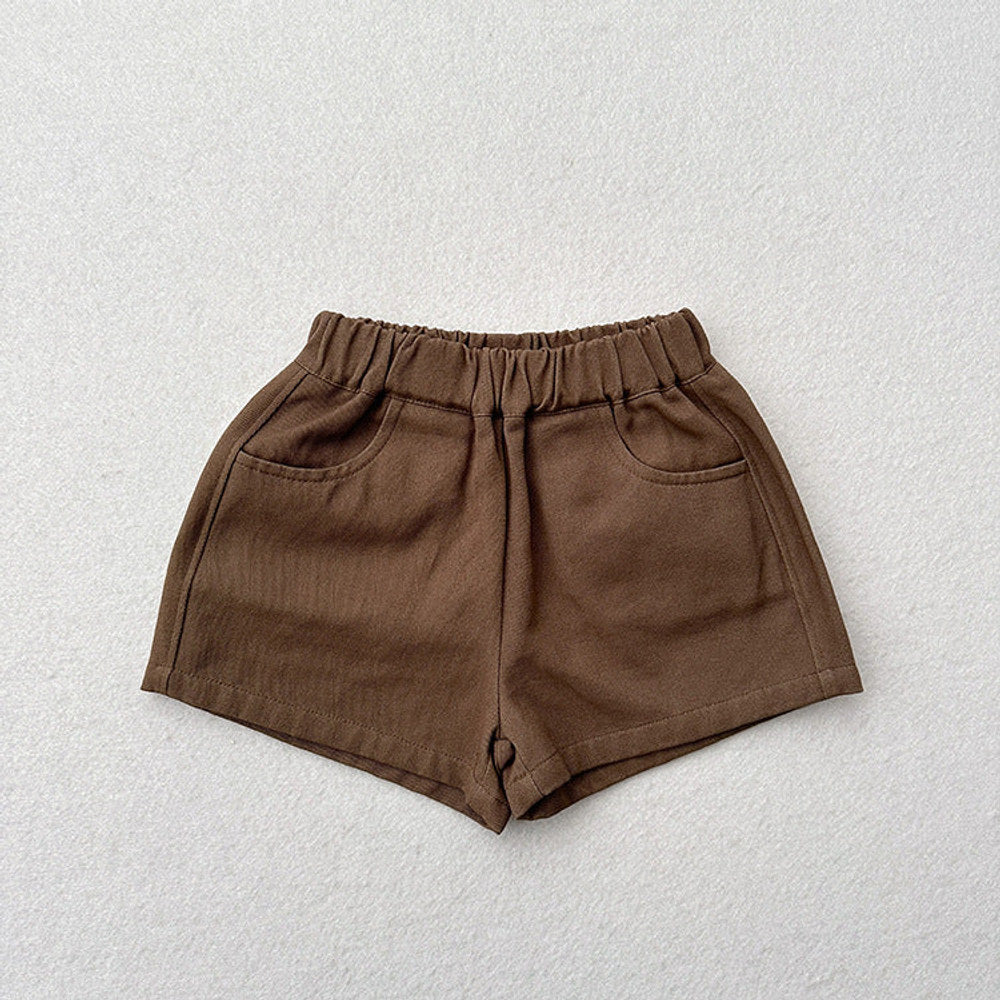 MyKids-USA® Kids Unisex Casual Thin Solid Color Basic Shorts