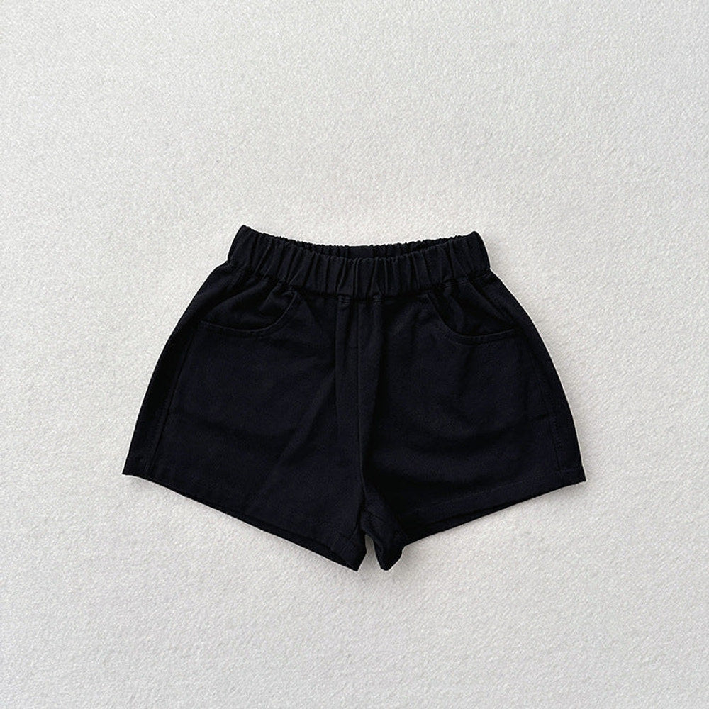 MyKids-USA® Kids Unisex Casual Thin Solid Color Basic Shorts