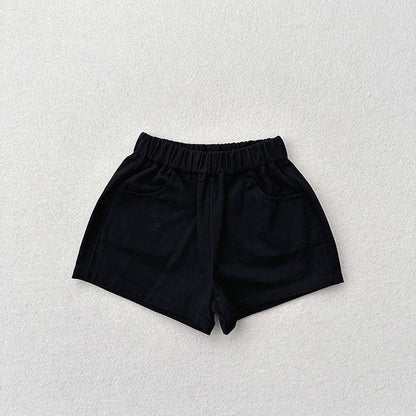 MyKids-USA® Kids Unisex Casual Thin Solid Color Basic Shorts