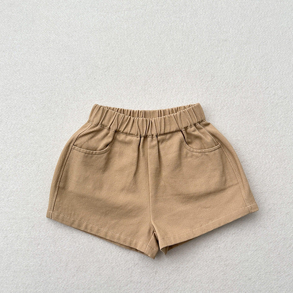 MyKids-USA® Kids Unisex Casual Thin Solid Color Basic Shorts