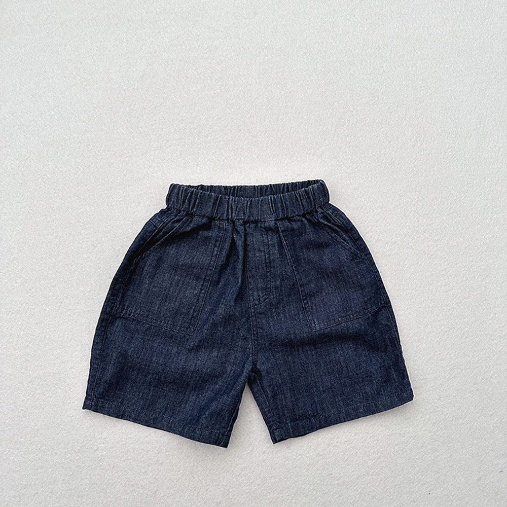MyKids-USA® Unisex Dark Blue Denim Shorts