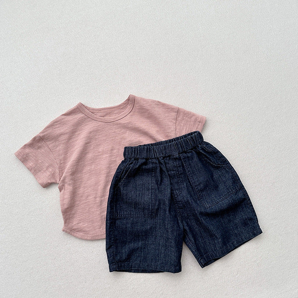 MyKids-USA® Unisex Dark Blue Denim Shorts
