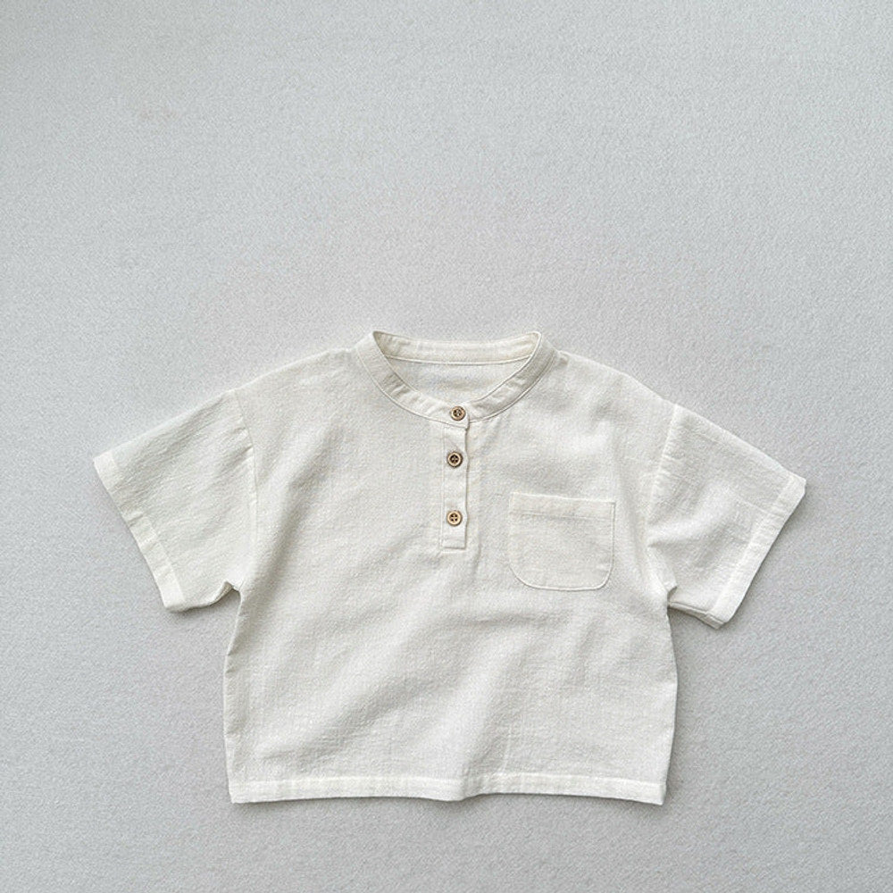 MyKids-USA® Kids Unisex Soft Comfortable Short Sleeves Thin Solid Color Top Base T-Shirt