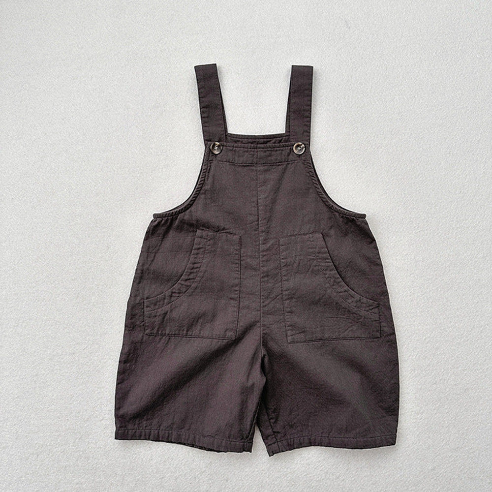 MyKids-USA® Baby Kids Unisex Solid Color Cotton Overalls