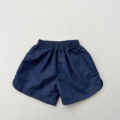 MyKids-USA® Unisex Blue Denim Shorts