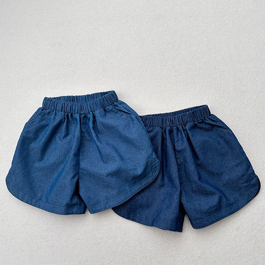 MyKids-USA® Unisex Blue Denim Shorts