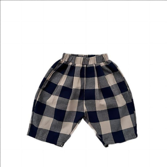 MyKids-USA® Unisex Plaid Soft Cotton Thin Pants