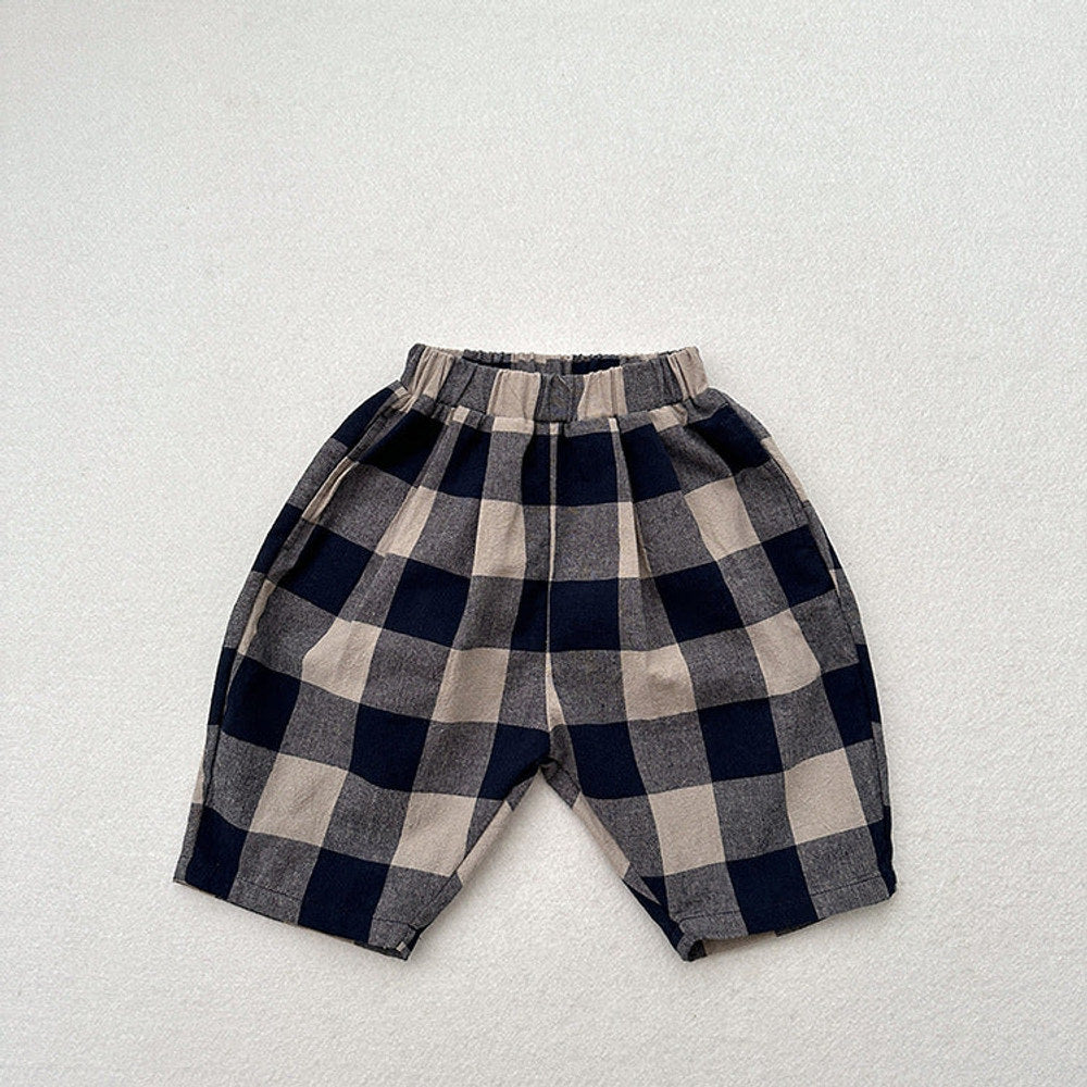 MyKids-USA® Unisex Plaid Soft Cotton Thin Pants