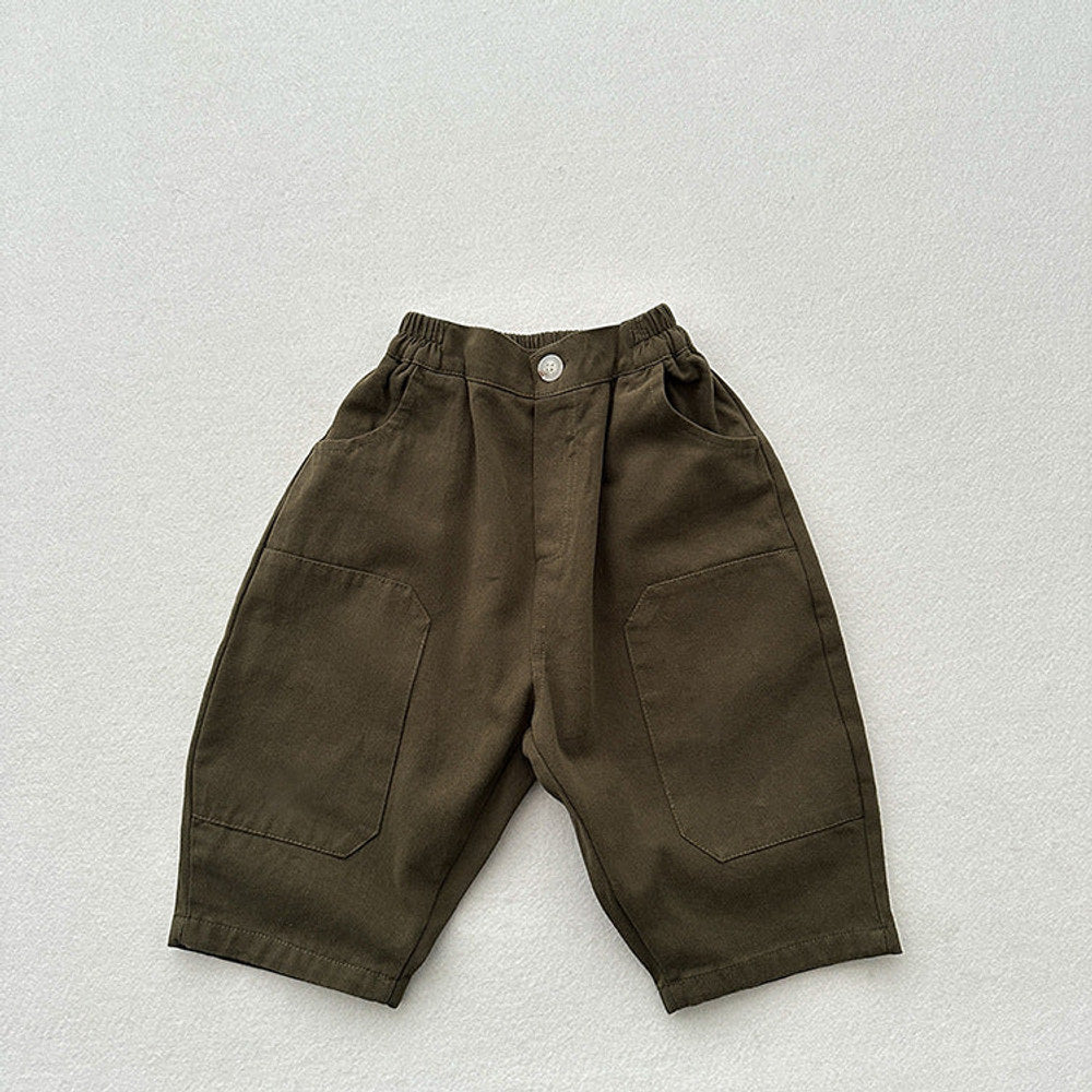 MyKids-USA® Unisex Plain Solid Color Cotton Washed Pants